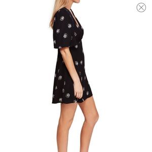 Free people dress size 2 new black floral